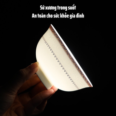 Bộ Bát Đĩa Sứ Xương - Bộ Viền Vàng Luxyry GS15