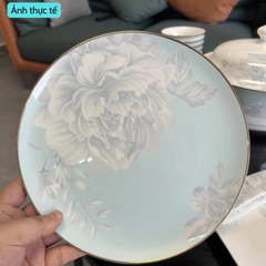 Bộ Bát Đĩa Sứ Xương - Bộ Hoa Mẫu Đơn GS81