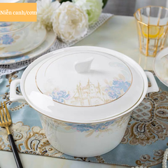 Bộ Bát Đĩa Sứ Xương - Bộ Royal Bloom GS30
