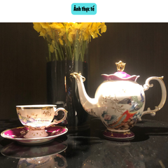 BỘ TÁCH TRÀ CHIM CÔNG SỨ XƯƠNG CHÂU ÂU GS03