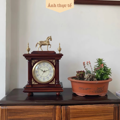 Đồng Hồ Để Bàn Tân Cổ Điển Tuấn Mã Đồng DH32