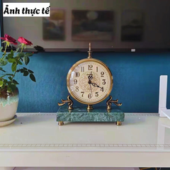 Đồng Hồ Để Bàn Hợp Kim Đồng & Đá Cẩm Thạch DH09 – Nghệ Thuật Cổ Điển, Tinh Tế Vượt Thời Gian