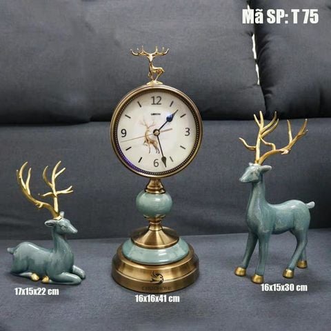 Đồng Hồ Để Bàn Đôi Hươu Tình Nhân T75