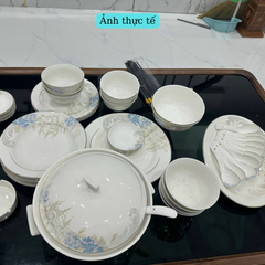 Bộ Bát Đĩa Sứ Xương - Bộ Royal Bloom GS76