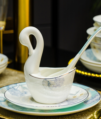 Bộ Bát Đĩa Sứ Xương - Bộ Hoa Mẫu Đơn GS81