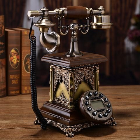Điện Thoại Bàn Tân Cổ Điển DT08 - Bàn Phím Bấm, Lắp Sim Nghe Gọi