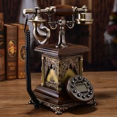 Điện Thoại Bàn Tân Cổ Điển DT08 - Bàn Phím Bấm, Lắp Sim Nghe Gọi