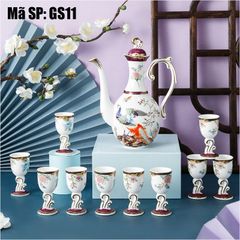 BỘ LY RƯỢU SỨ XƯƠNG GS11