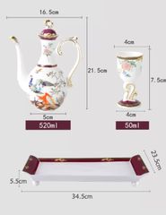 BỘ LY RƯỢU SỨ XƯƠNG GS11