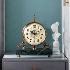 Đồng Hồ Để Bàn Hợp Kim Đồng & Đá Cẩm Thạch DH09 – Nghệ Thuật Cổ Điển, Tinh Tế Vượt Thời Gian
