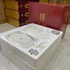 BỘ BÁT ĐĨA SỨ XƯƠNG VIỀN VÀNG GS15
