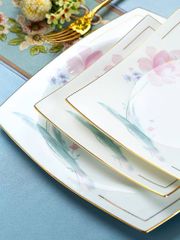 Bộ Bát Đĩa Sứ Xương - Bộ Hoa Tiên Tử GS24 - Vẻ Đẹp Thanh Tạo