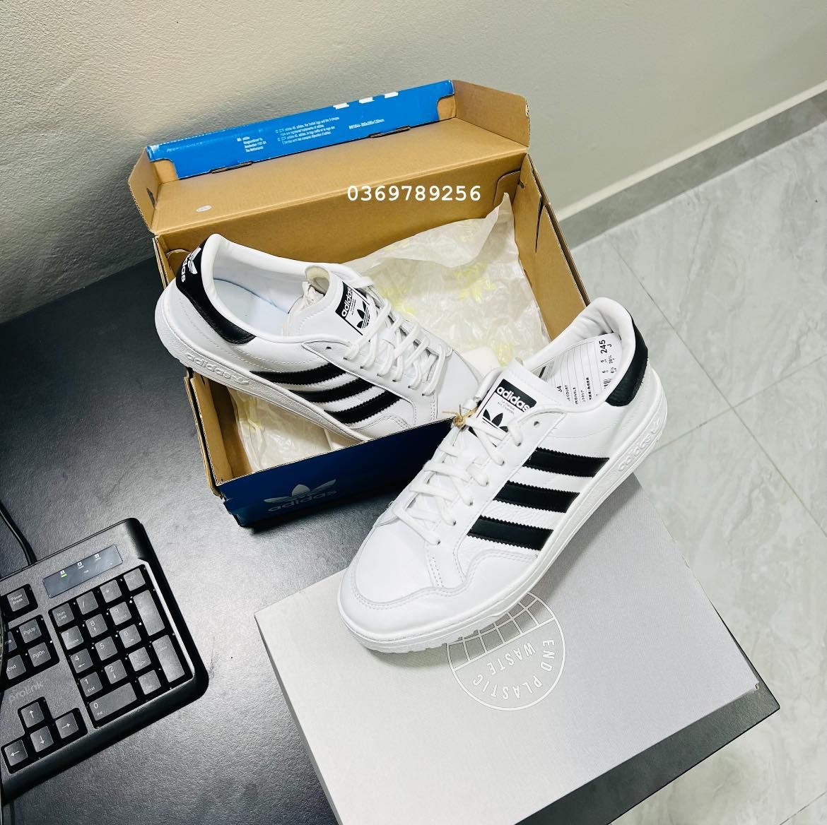 Gi y Adidas Ch nh h ng Team Court EG9734 Adidas ch nh h ng
