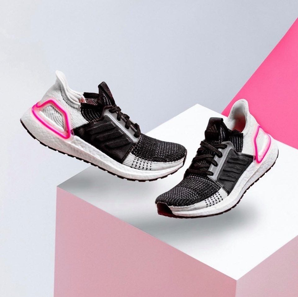 Adidas ultraboost 19 black white pink discount