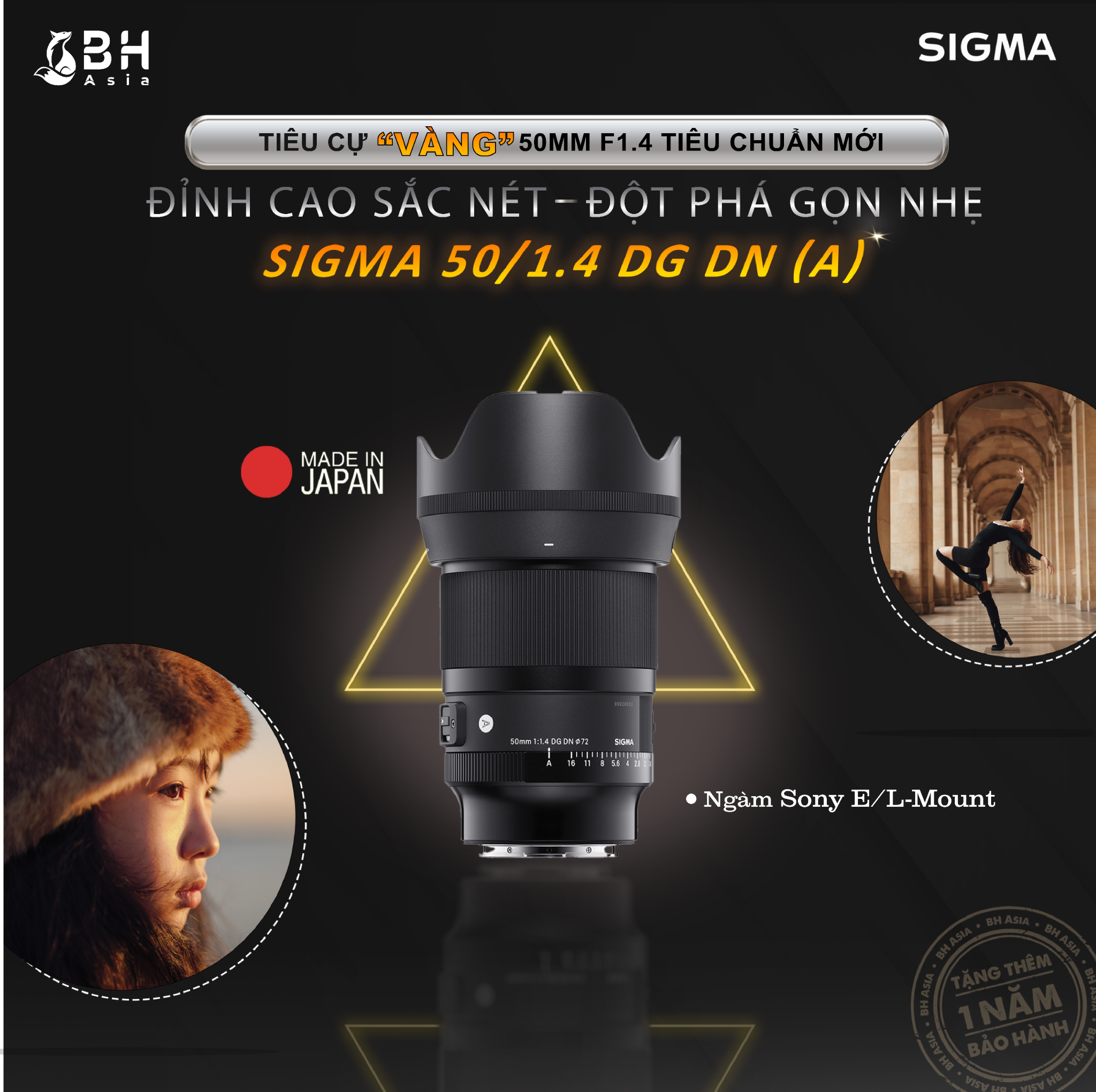 Ống kính Sigma 50mm F1.4 DG DN (Art) Ưu Đãi Giá Tốt NPP độc quyền