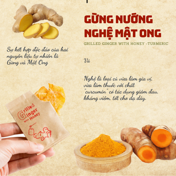 Hộp Gừng Nướng Nghệ Mật Ong Nam Xanh 80G