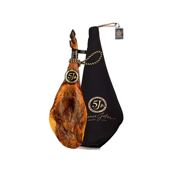 Đùi Heo Muối Nguyên Xương 5J Cinco Jotas Acorn Fed 100% Iberico Bone-In Ham - Tag Đen (~8kg)