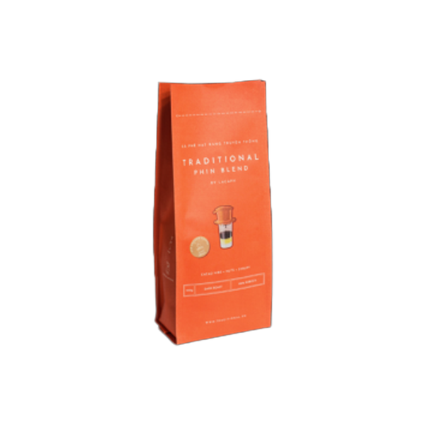 Cà Phê Traditional Phin Blend 100% Robusta Whole Beans (250G) - Lacaph