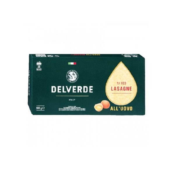 Mì Dẹt 83379 Lasagne (All'Uovo) Delverde Nhập Khẩu Ý 500G