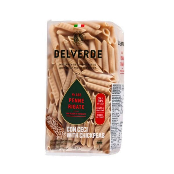 Nui 83725 Penne Rigate (With Chickpeas) Delverde Nhập Khẩu Ý 450G