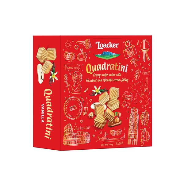 Bánh Xốp Loacker Quadratini Gift Box 250G