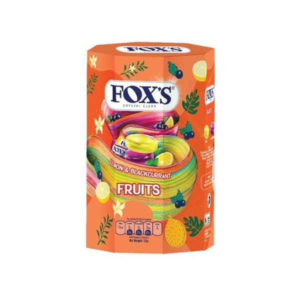 Kẹo FOX'S Trái Cây (Chanh và Lý Chua Đen) 125G
