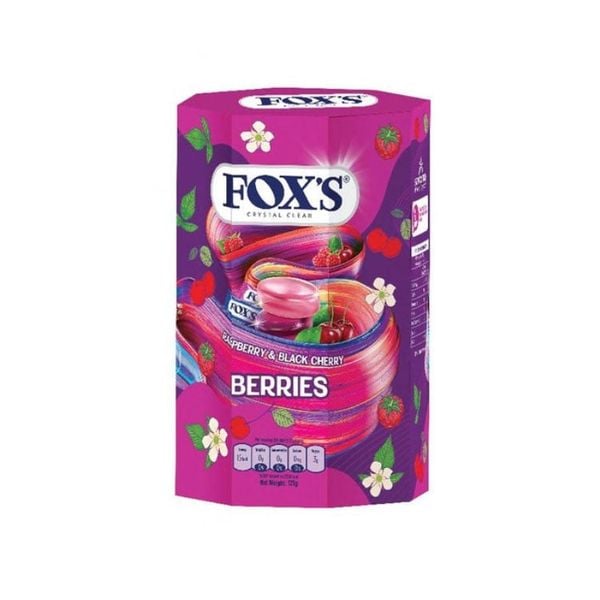Kẹo FOX'S Quả Mọng (Mâm Xôi và Anh Đào Đen) 125G
