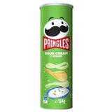 Khoai Tây Chiên Pringles Vị Kem Chua Và Hành Hộp 134 g - Xanh