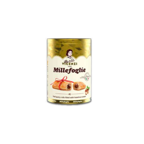Hộp Bánh Ngàn Lớp Nhân Kem Hạt Phỉ Vicenzi Millefoglie 150G