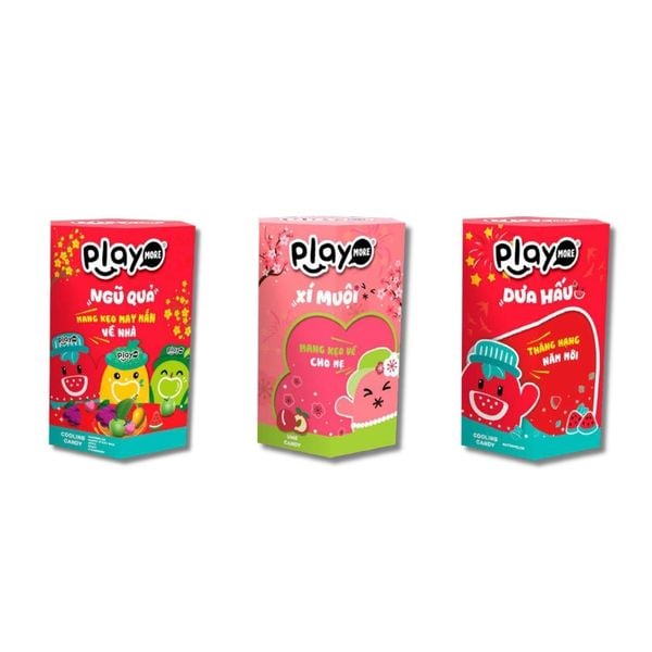 Hộp Kẹo The Dưa Hấu/Xí Muội/Ngũ Quả Playmore 40G
