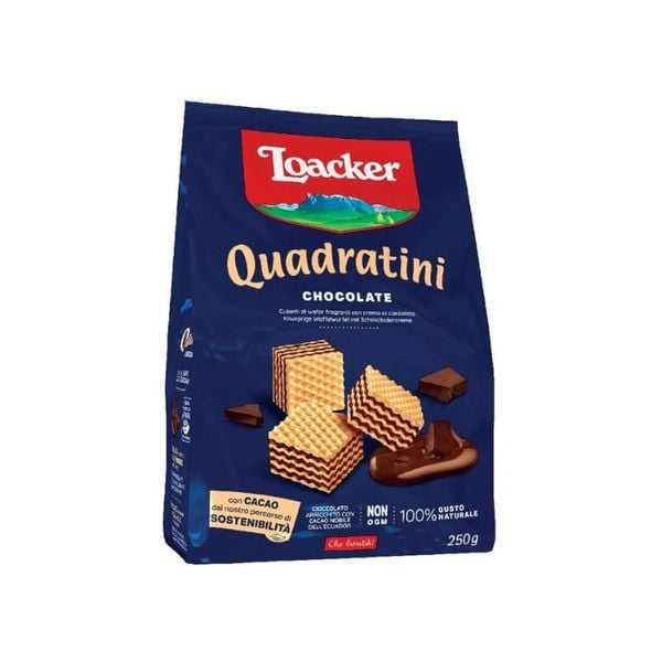Bánh Xốp Loacker Quadratini Chocolate 250G