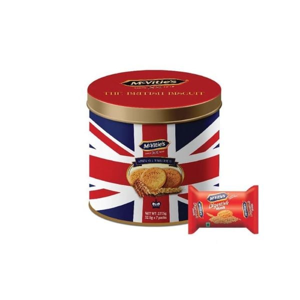 Bánh Quy Lúa Mì Nguyên Cám McVitie's Little British 227.5G - Cylinder box
