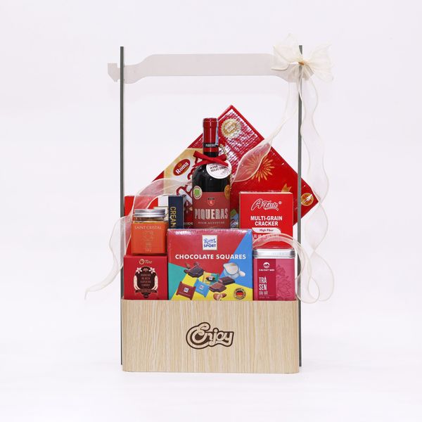 Giỏ Quà Tết AN NHIÊN 887 - Vang Đỏ Nhập Khẩu Tây Ban Nha