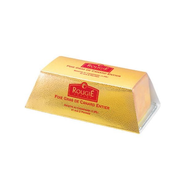 Pate Gan Vịt Rougié Nhập Khẩu Pháp - Fg De Canard Entier Champagne (2%) Aux 2 Poivres 500G