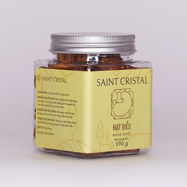 Hạt Điều Tươi Rang Củi Bình Phước Saint Cristal 190G