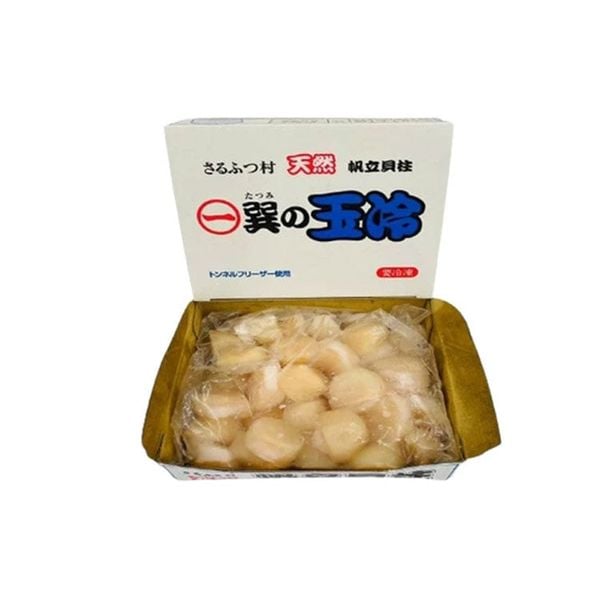 Cồi Sò Điệp Nhật Hokkaido Japan Frozen Scallop Meat Size M (26-30 Pc/Bag) (1kg) - Tatsumi