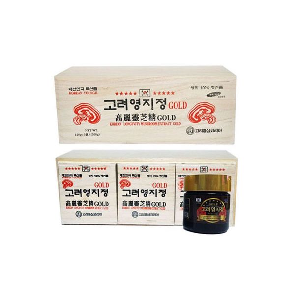 Cao Linh Chi Núi Hàn Quốc Hộp Gỗ Trắng Cao Cấp Lọ 120gr