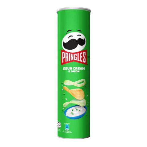 Khoai Tây Chiên Pringles Vị Kem Chua Và Hành Hộp 102 g - Xanh