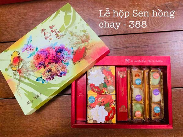 Combo Bánh trung thu Lễ Hộp Sen Hồng 388 Chay - Đại Phát