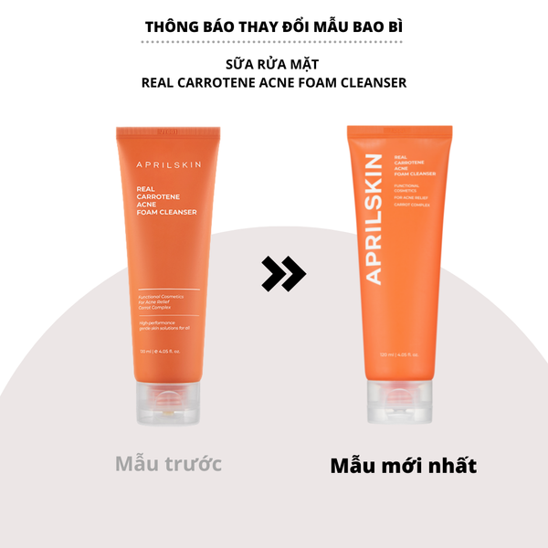  Sữa rửa mặt Carrot Acne Foam Cleanser* 