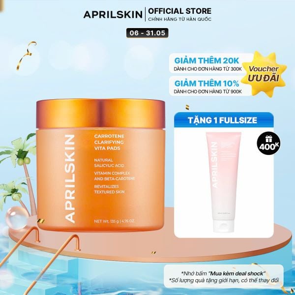  Toner Sạch Mụn Carrotene Vitamin Pad 