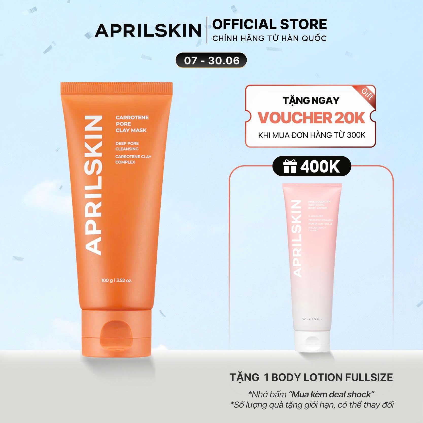  Mặt nạ đất sét se khít lỗ chân lông Carrotene Pore Clay Mask 100g 