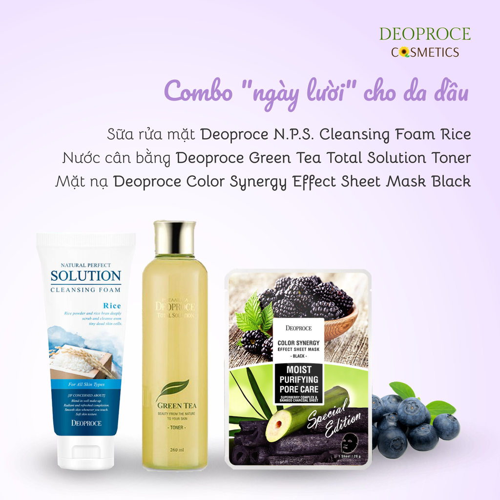 [DA DẦU ] Skin Care Ngày Lười Cho Da Mụn