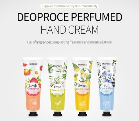 [KEM DƯỠNG DA TAY & CHÂN] Mềm mịn Chiết Xuất từ Hữu Cơ Deoproce Fresh Perfumed Hand Cream 50g