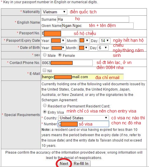 Visa Du Lịch Đài Loan