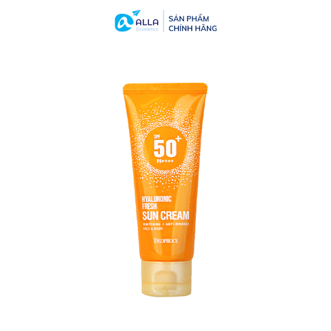 Kem chống nắng Dưỡng ẩm cho Da mềm mượt Deoproce Hyaluronic Fresh Sun Cream SPF50+ PA++++ 60g