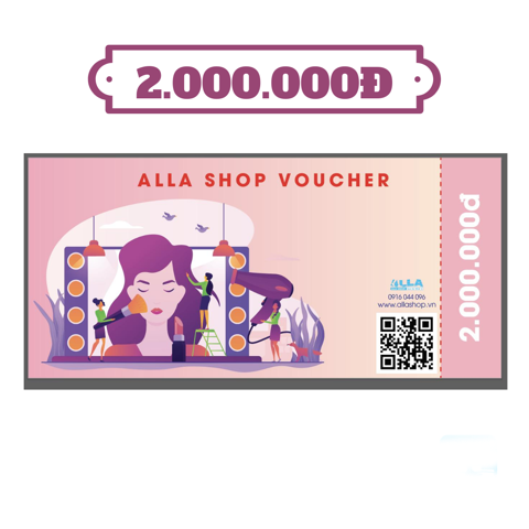 Phiếu mua hàng ALLA SHOP Voucher 2.000.000Đ