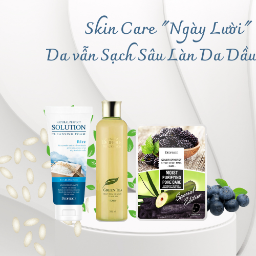 [DA DẦU ] Skin Care Ngày Lười Cho Da Mụn