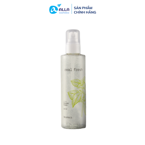 [TONER THẢO MỘC] Cân Bằng Dưỡng Ẩm Chiết Xuất 8 Loai Thảo Mộc  DEOPROCE Real Fresh Vegan Calming Toner 210ml