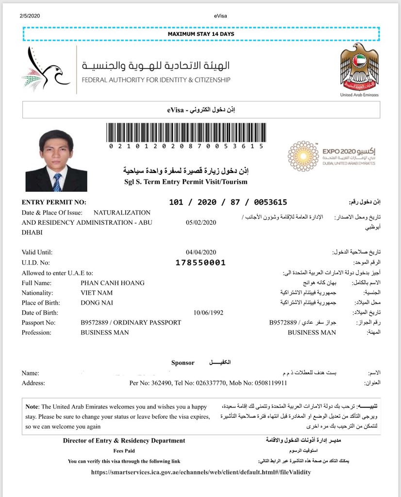 Visa Du Lịch DUBAI
